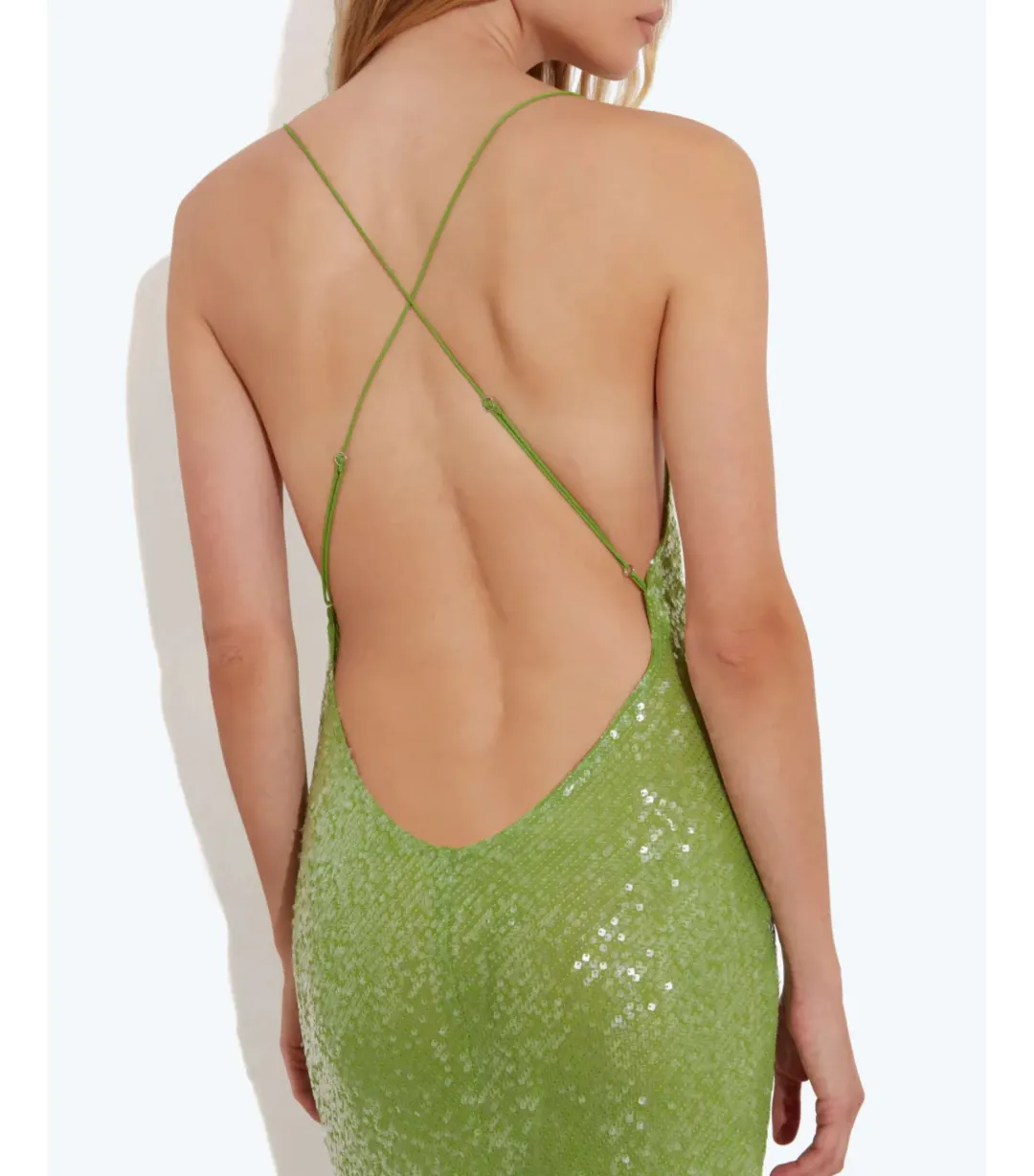 Rat & Boa Gaia Dress Green Sequin Size 8 for rent on The Volte - main image