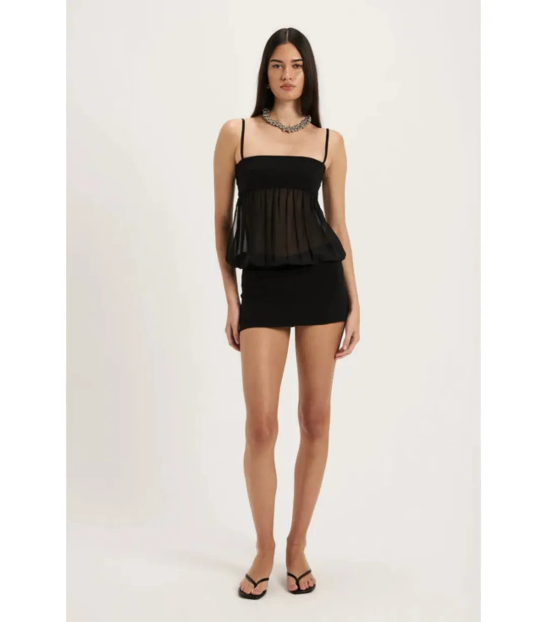 Ance Gria Romeo Mini Dress Black Size 10 for rent on The Volte - main image
