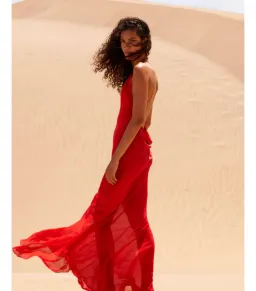 Rat & Boa Lotus Slip Dress Red Size 8 for rent on The Volte - image 4
