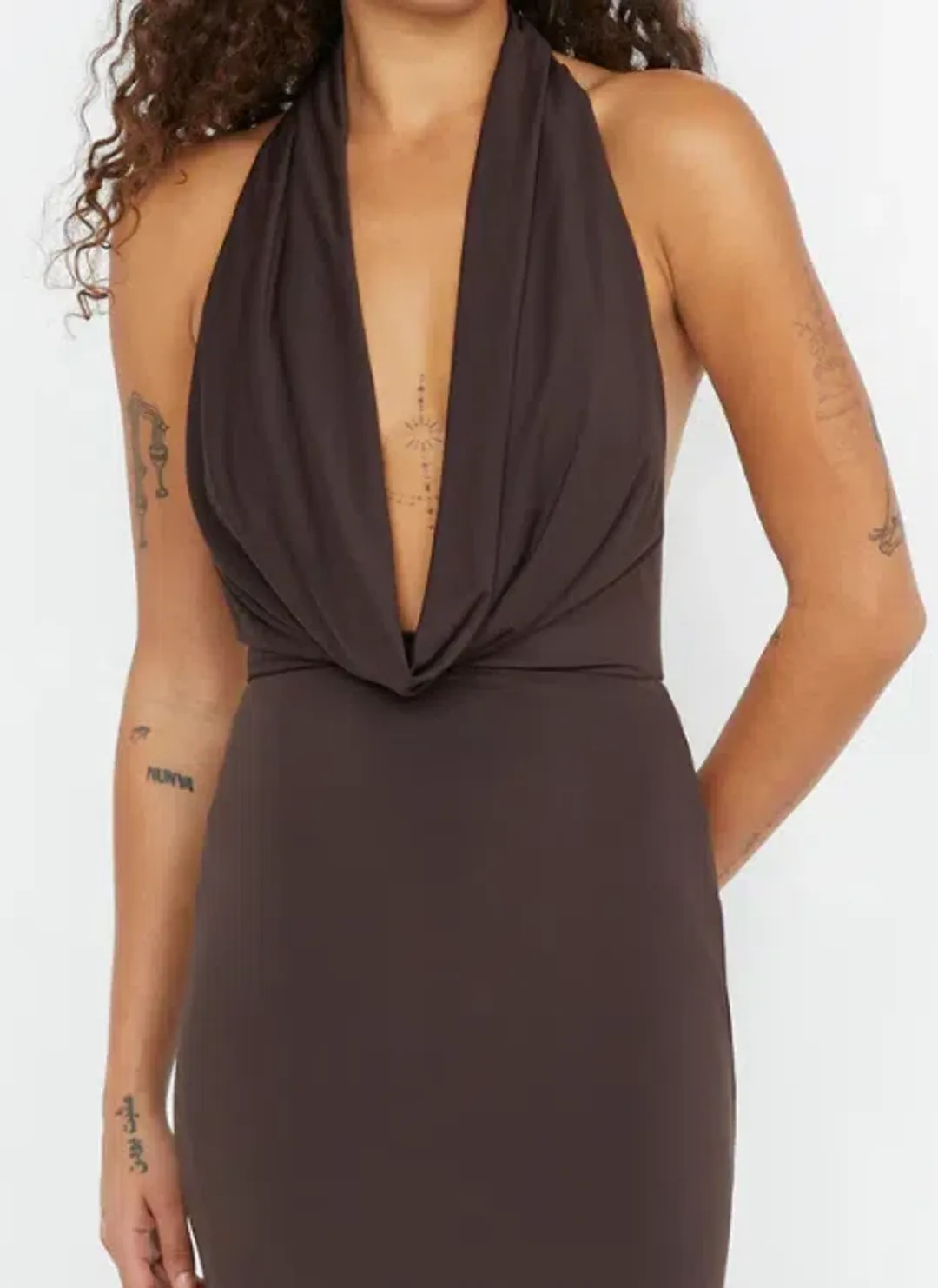 NESSIE COWL NECK MAXI DRESS SIZE 10 for rent on The Volte - main image