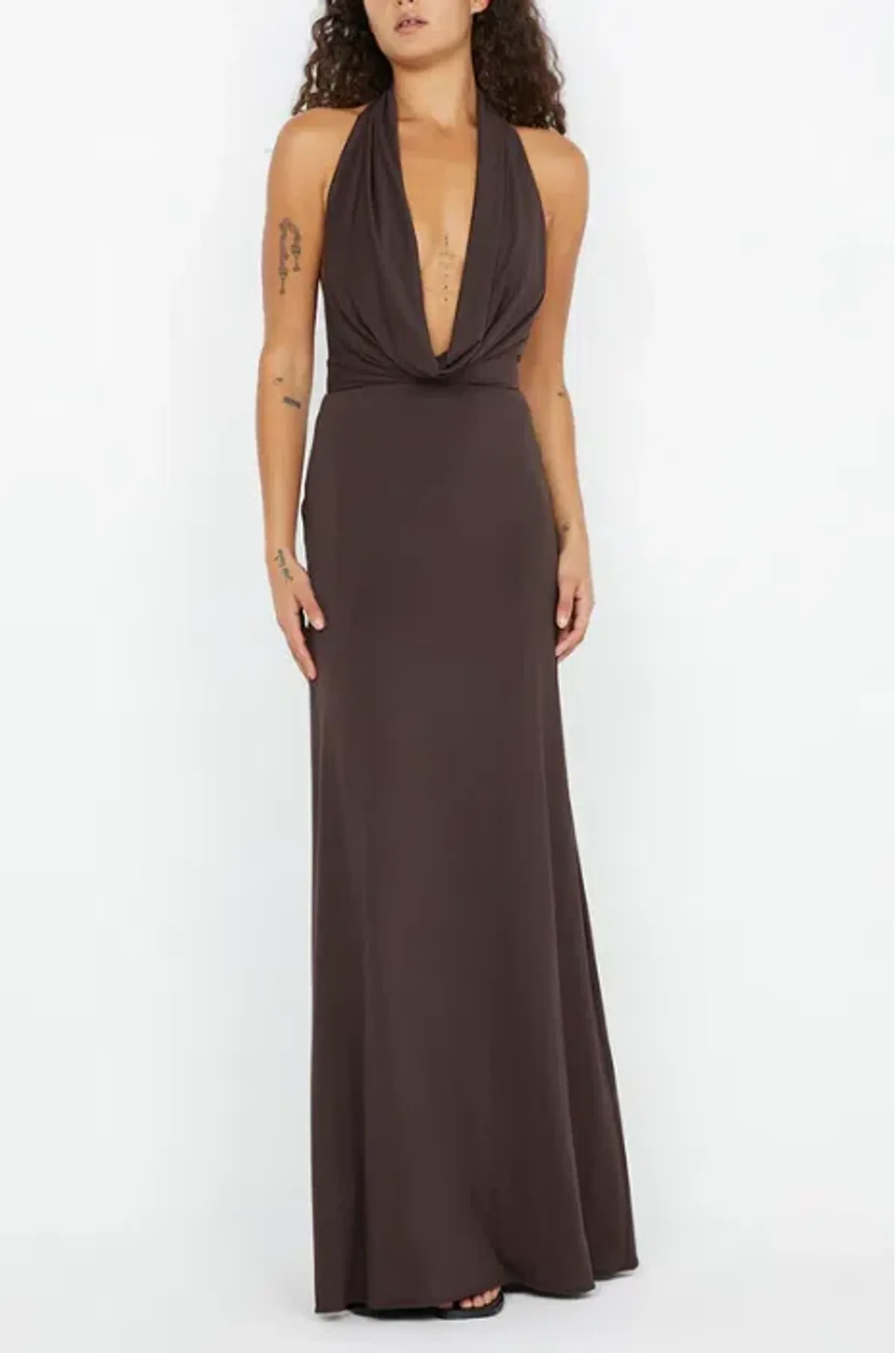 NESSIE COWL NECK MAXI DRESS SIZE 10 for rent on The Volte - main image