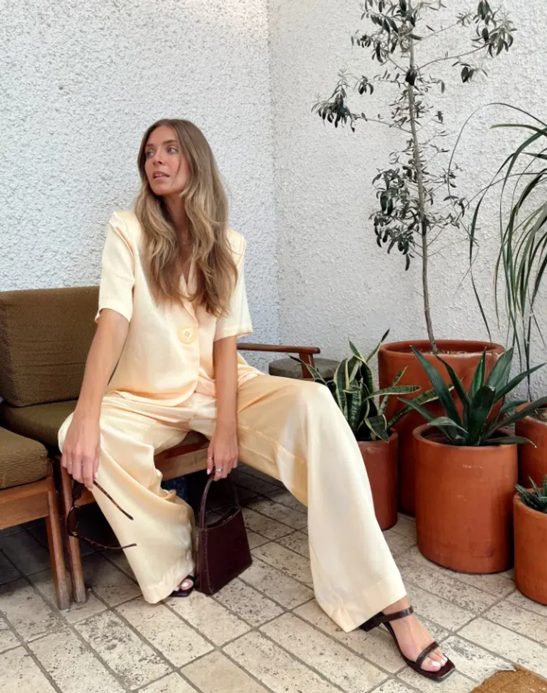 Viktoria And Woods Chorus Shirt And Pilot Pants Set Butter Yellow Size 0 / AU 6 for rent on The Volte - main image