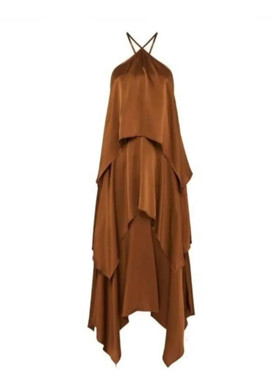 Sass & Bide Brown Sugar Silk Slip Dress Brown Size 10 for rent on The Volte - main image
