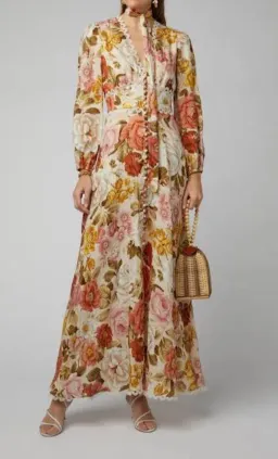 Zimmermann Bonita maxi linen dress. Size 1  for rent on The Volte - image 1