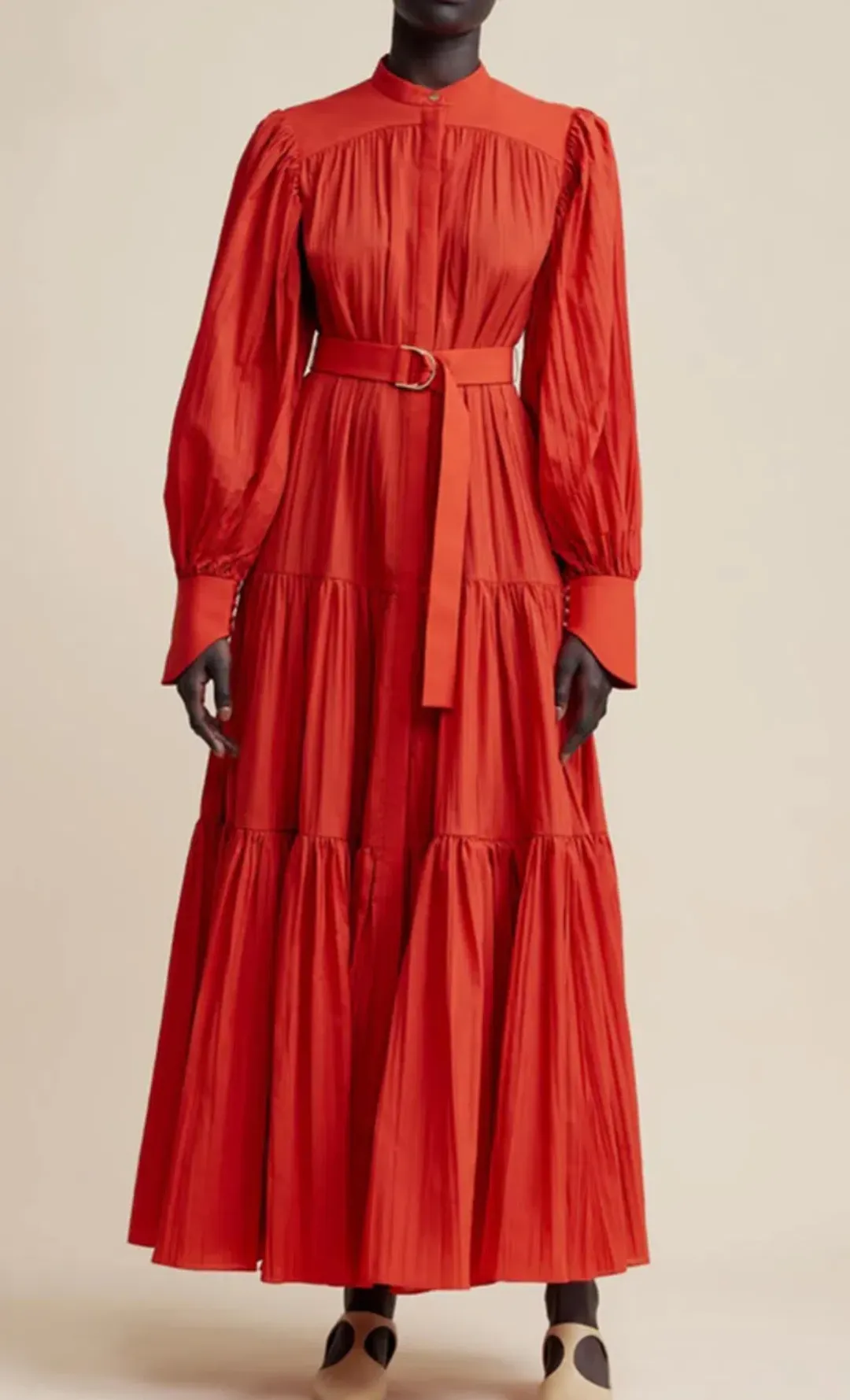 Acler Langdon maxi burnt orange dress. Size 16au  for rent on The Volte - main image