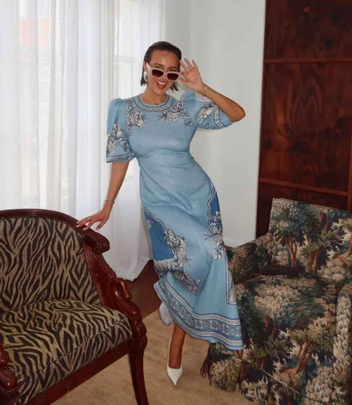 Alemais Villa Romantica Midi Dress Size 10 for rent on The Volte - main image