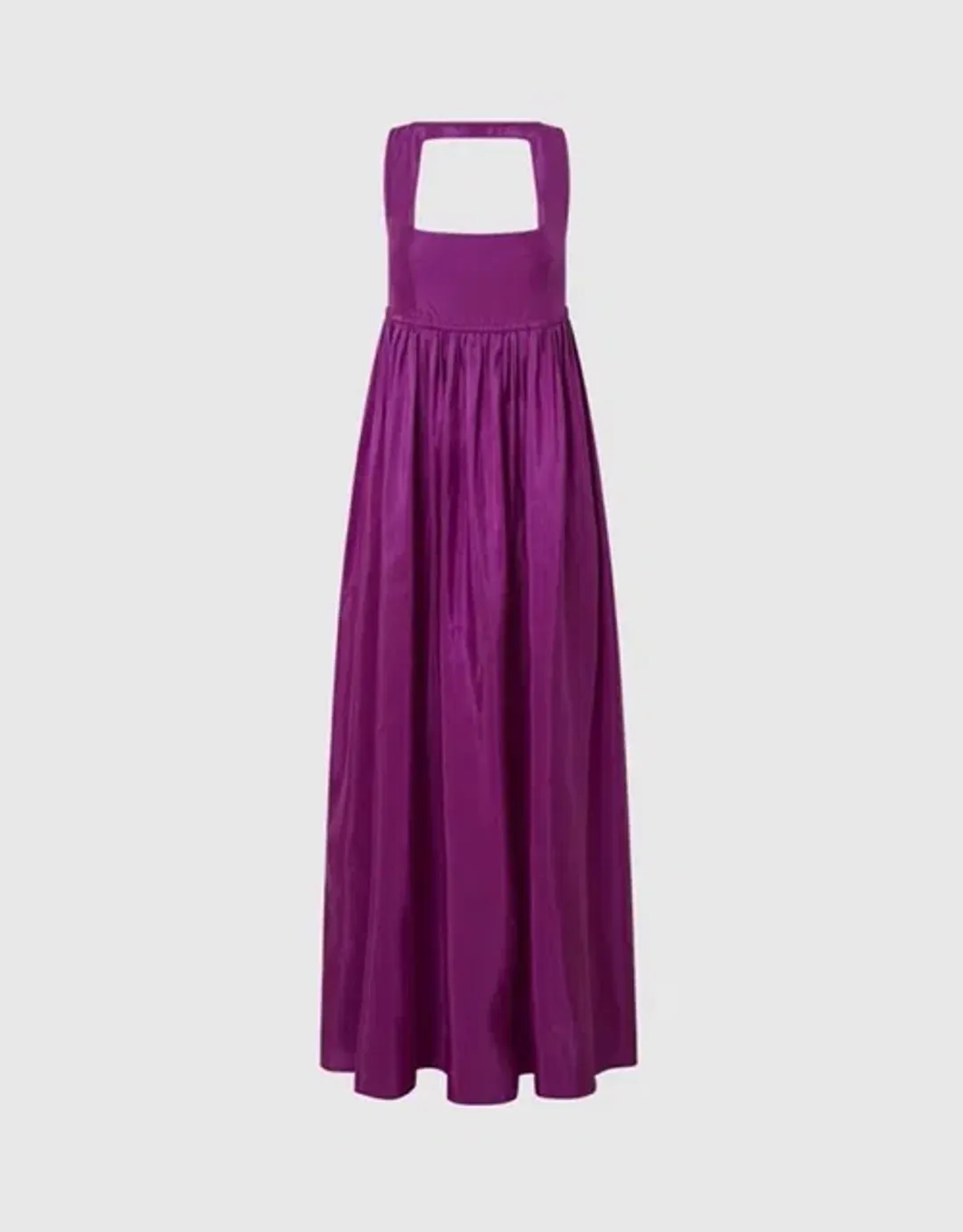 OROTON Strappy Open Back Poplin Maxi Sundress in Magenta Size 10 for rent on The Volte - main image