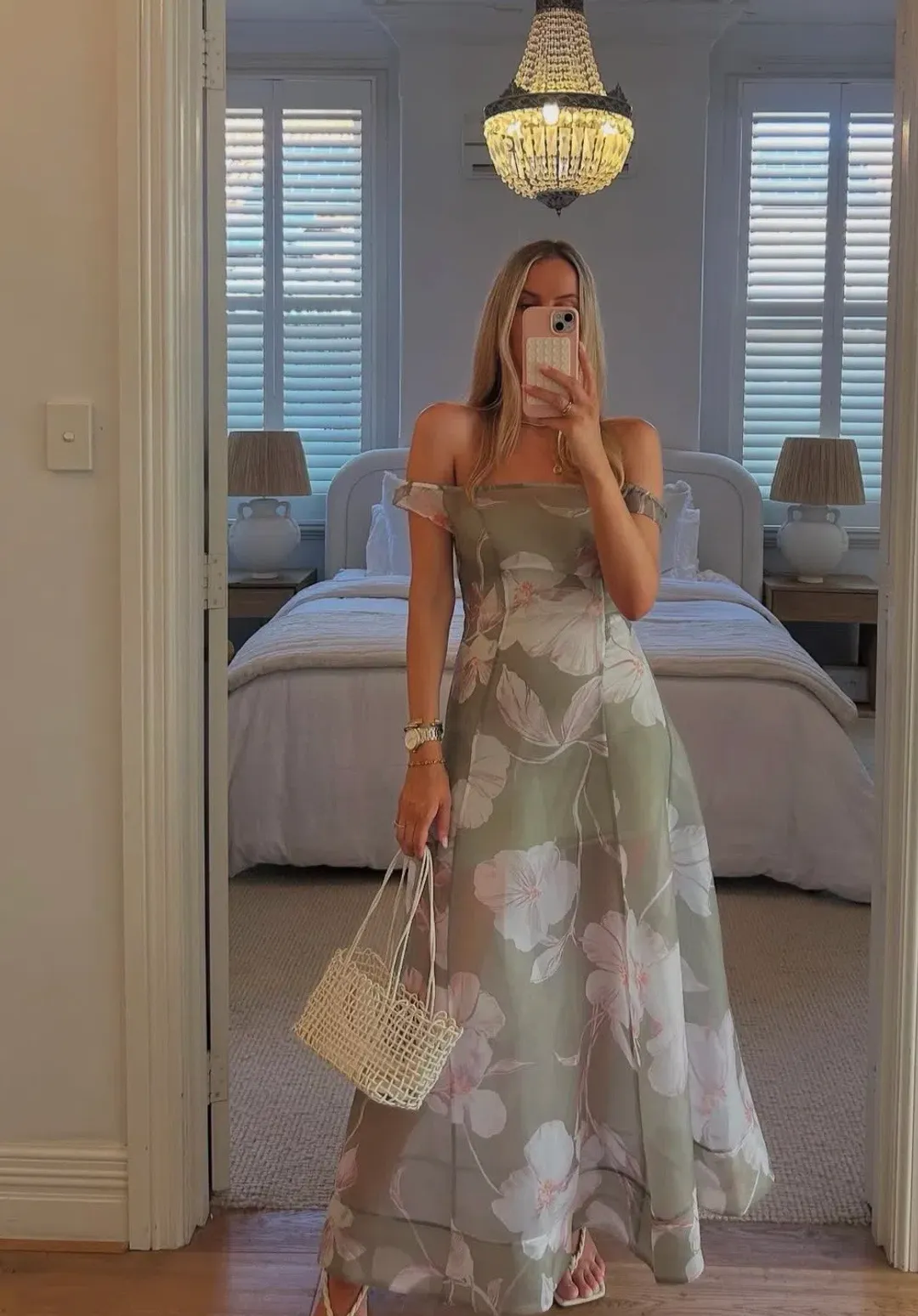 By Nicola Clementine Maxi Dress Peppermint Floral Size 8 for rent on The Volte - main image