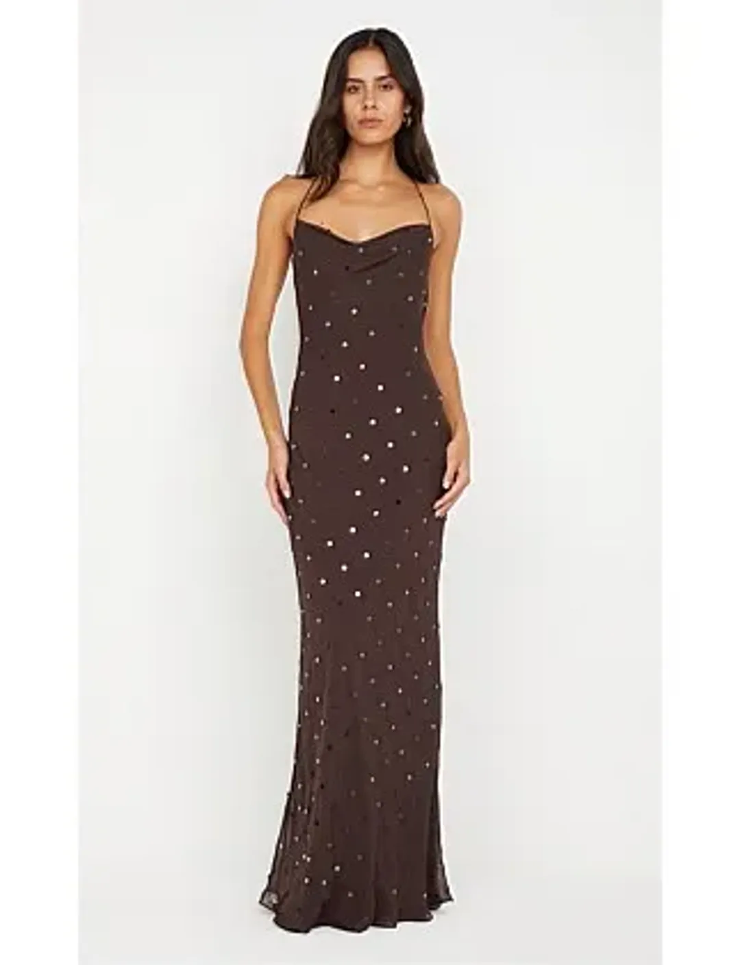 Bec Bridge ARIELLE SLIP MAXI DRESS Brown Size 8 for rent on The Volte - main image