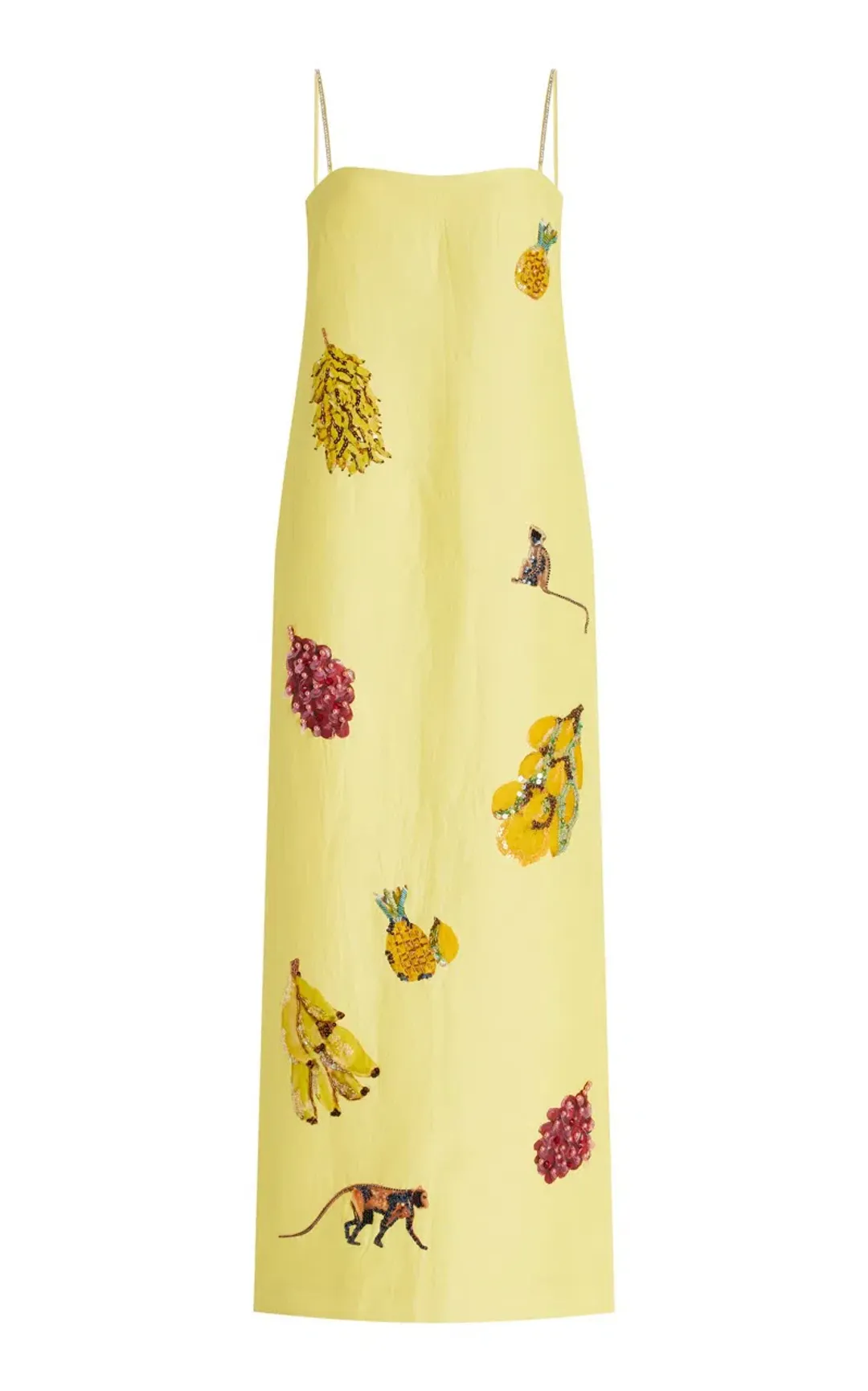 ALEMAIS Diamond Dancer Midi Dress Yellow 10 for rent on The Volte - main image