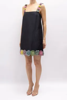 ALEMAIS Lolita Floral Beaded Mini Dress Black 10 AU for rent on The Volte - image 4