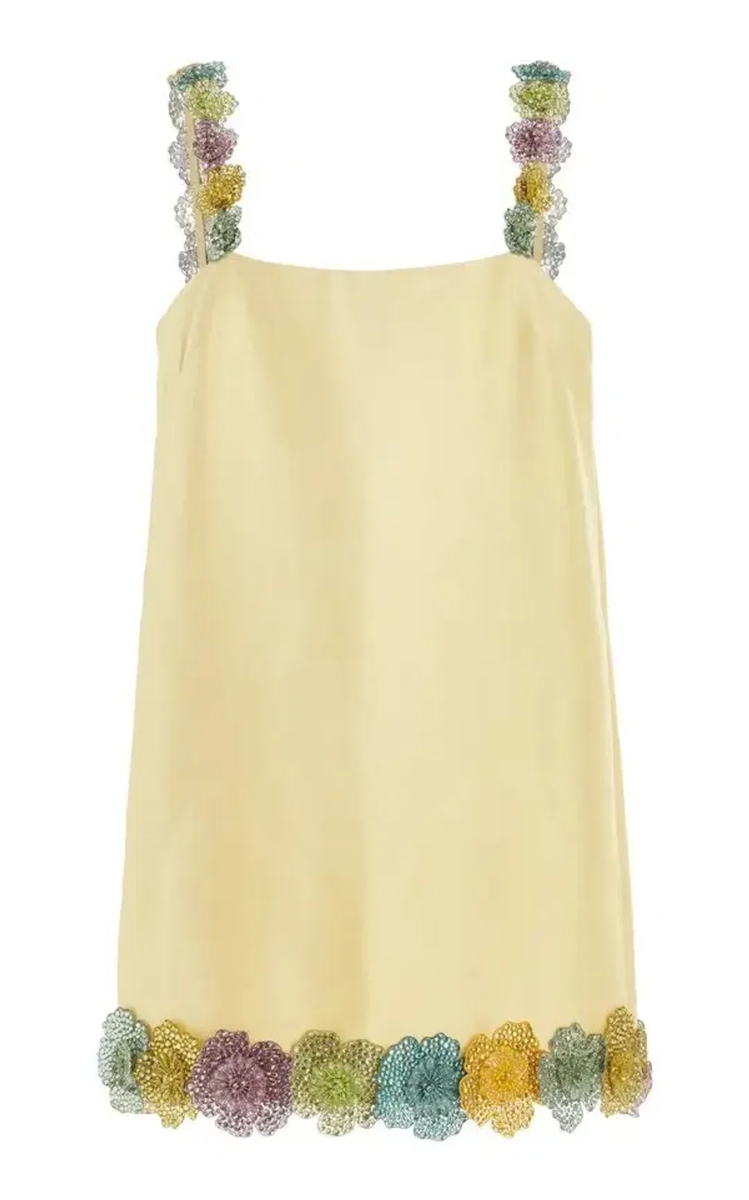 ALEMAIS Lolita Floral Beaded Mini Dress Yellow Size 10 AU for rent on The Volte - main image