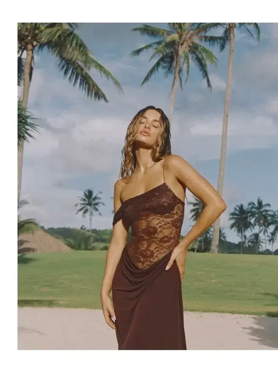 Natalie Rolt Sloane Maxi Dress Espresso Size 0 AU 6 (Cropped) for rent on The Volte - main image