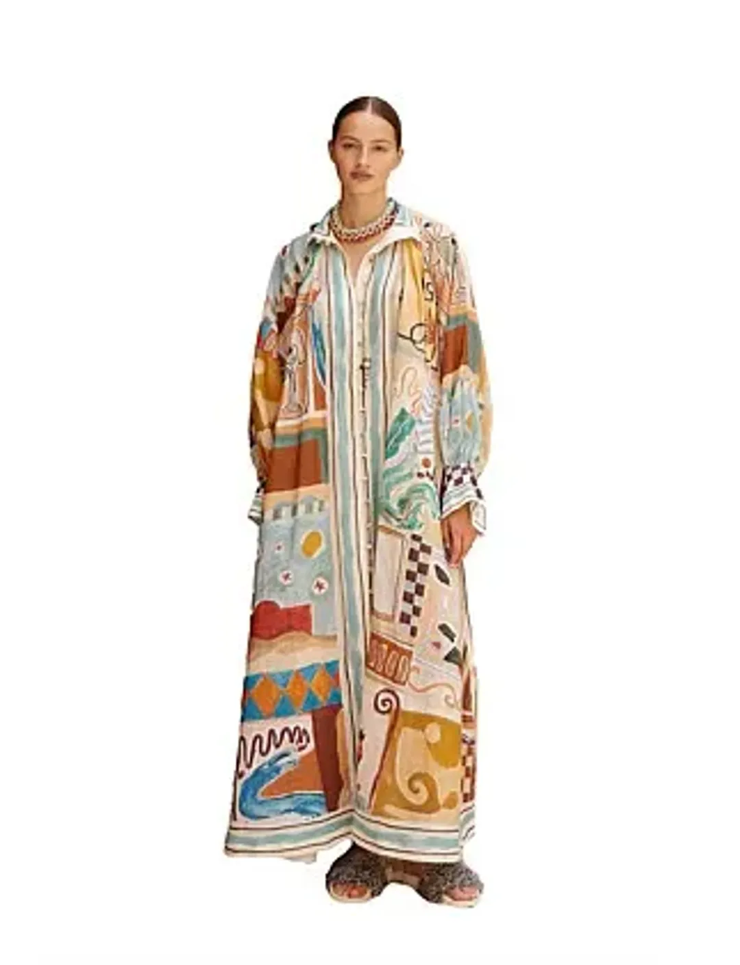 Alemais MICHELLE SHIRTDRESS Multi Size 8 for rent on The Volte - main image