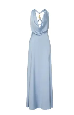 MANNING CARTELL CHARMED COWL SLIP MAXI DRESS DOVE BLUE SIZE AU 10 for rent on The Volte - image 3
