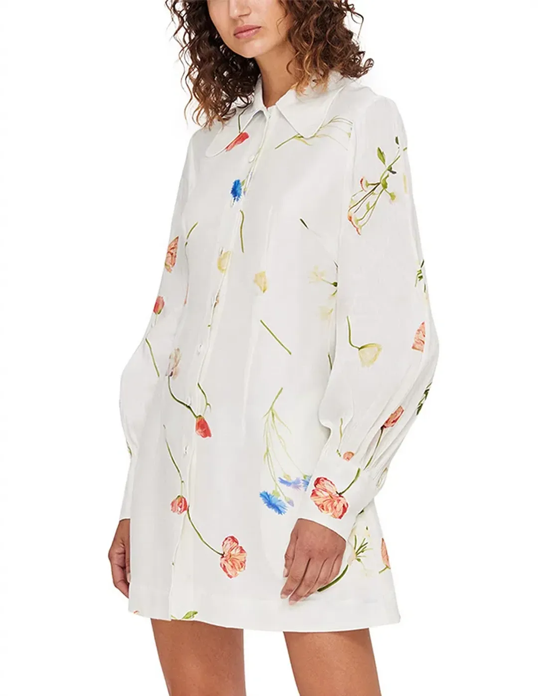 Leo Lin The Fields Linen Mini Dress size 10 for rent on The Volte - main image