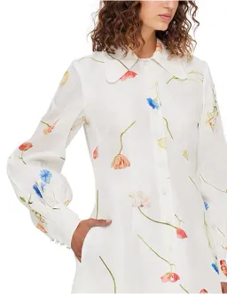 Leo Lin The Fields Linen Mini Dress size 10 for rent on The Volte - image 2