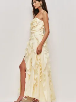 Aje Allaire Gown in Butter Yellow Size 8 for rent on The Volte - image 2