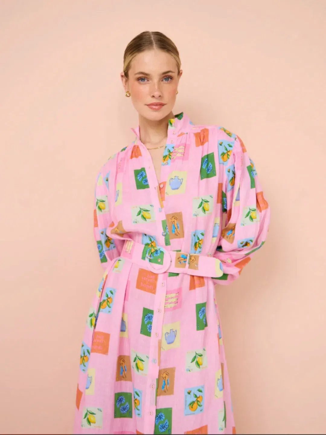 Palm Noosa Noddy Dress in Pink Emblem size 14 for rent on The Volte - main image