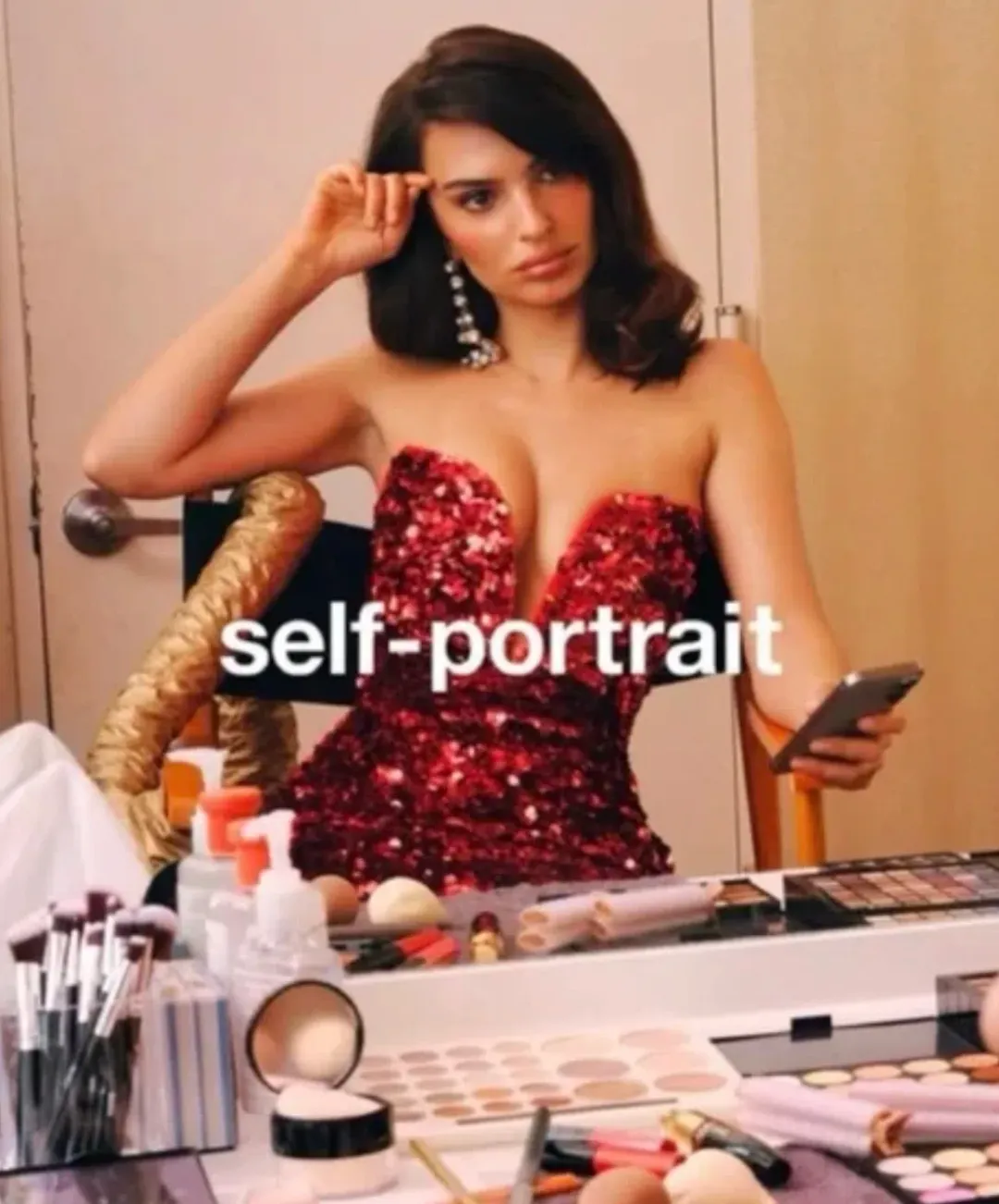 Self Portrait 3D Sequin Maxi Dress Red Size XS AU 6 for rent on The Volte - main image