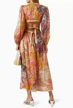Zimmermann Pattie Patchwork Cutout Long Dress Size 0 / AU 8 for rent on The Volte - image 3