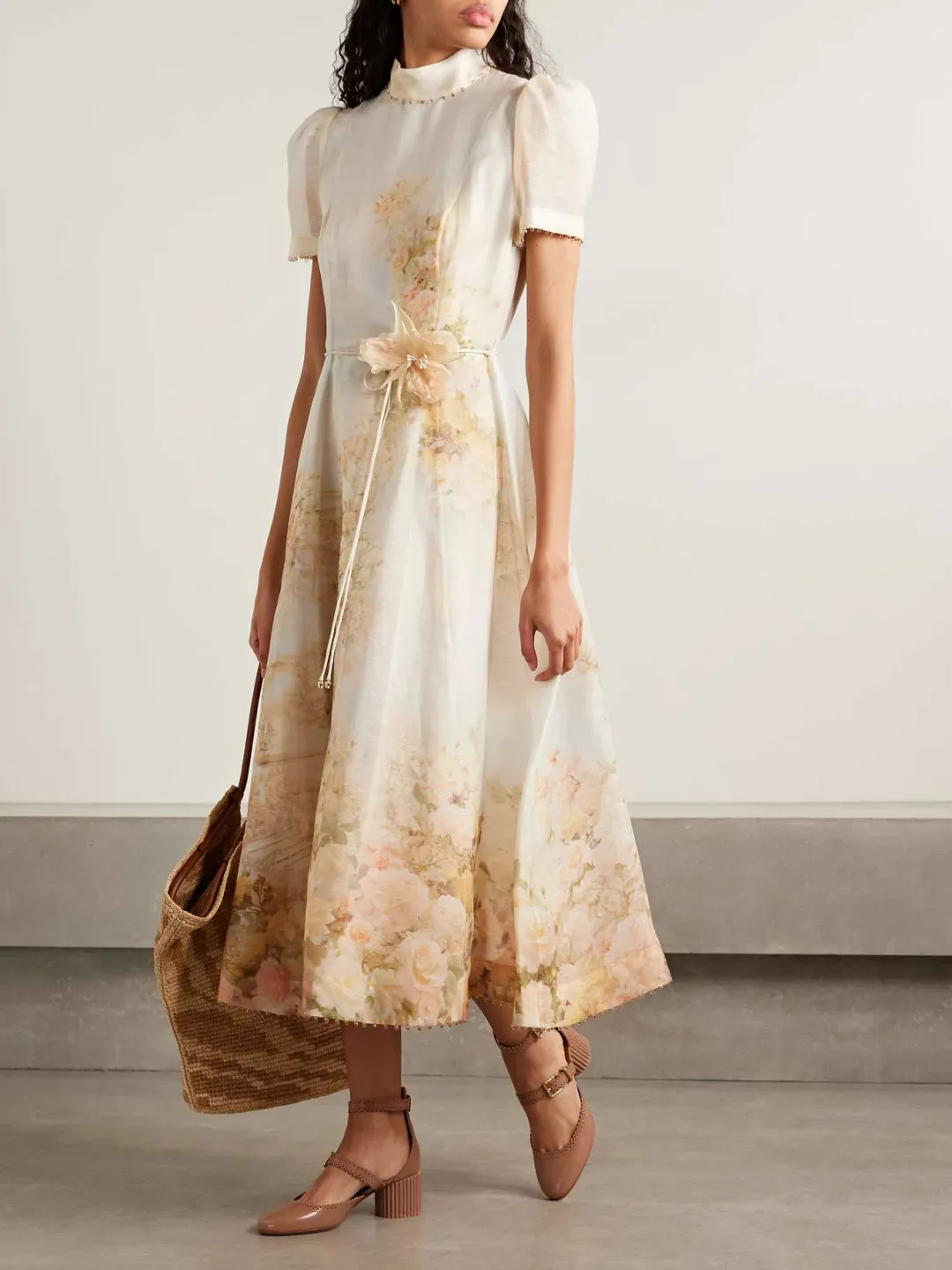 Zimmermann Memento Picnic Midi Dress in Rose Arbor size 3 au 14 for rent on The Volte - main image