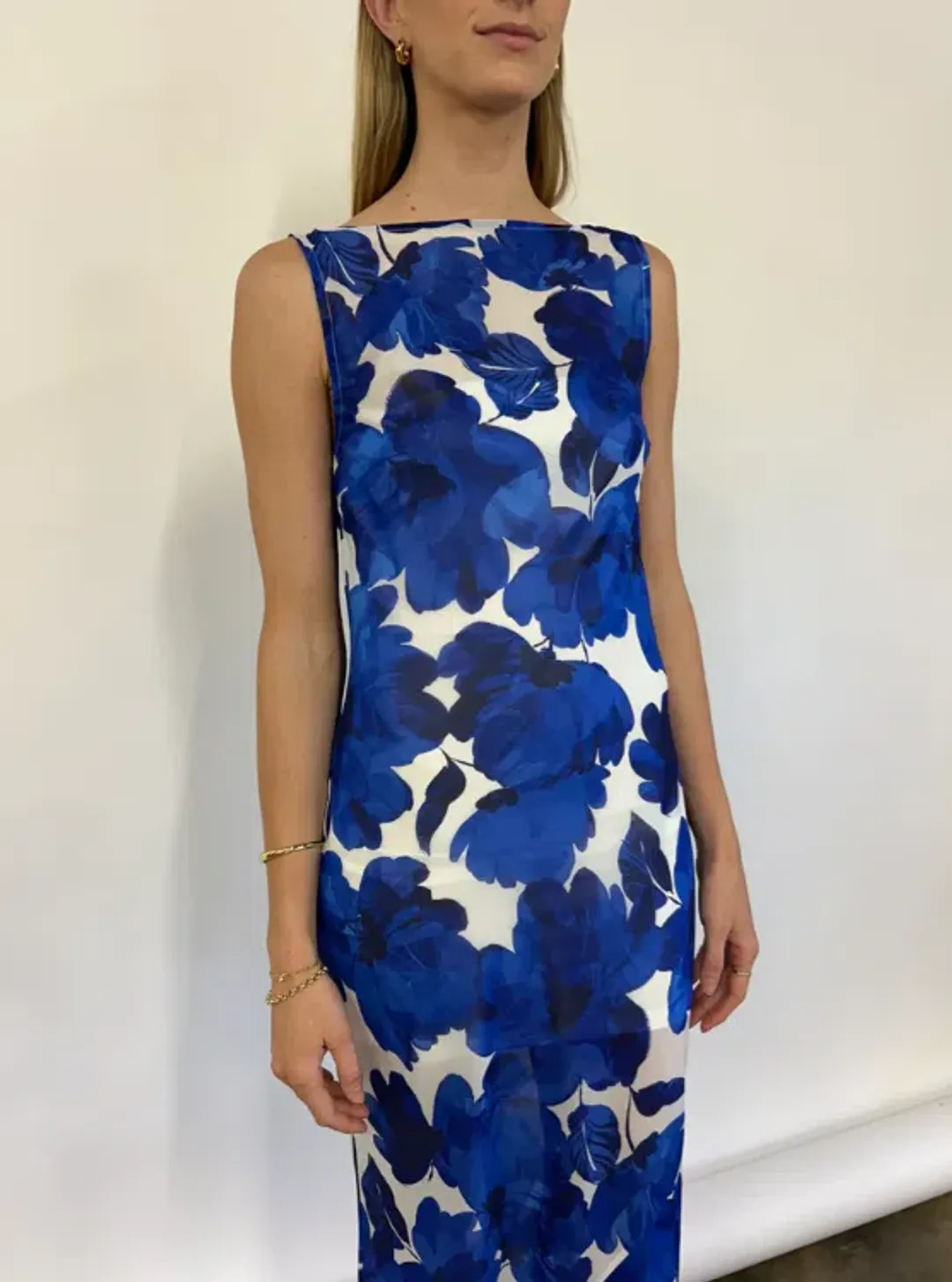 By Nicola Juno Maxi Dress in Blue Petal Size 8 for rent on The Volte - main image