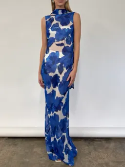 By Nicola Juno Maxi Dress in Blue Petal Size 8 for rent on The Volte - image 1