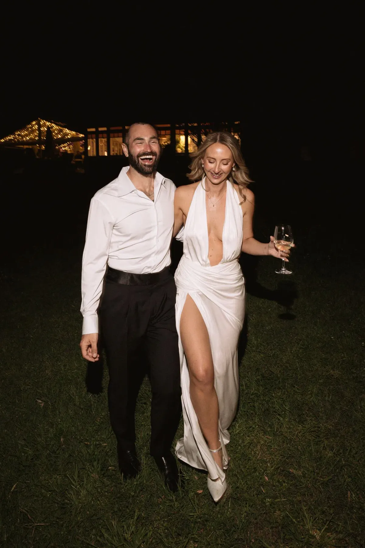 Courtney Zheng Selene Plunge Jersey Gown for rent on The Volte - main image