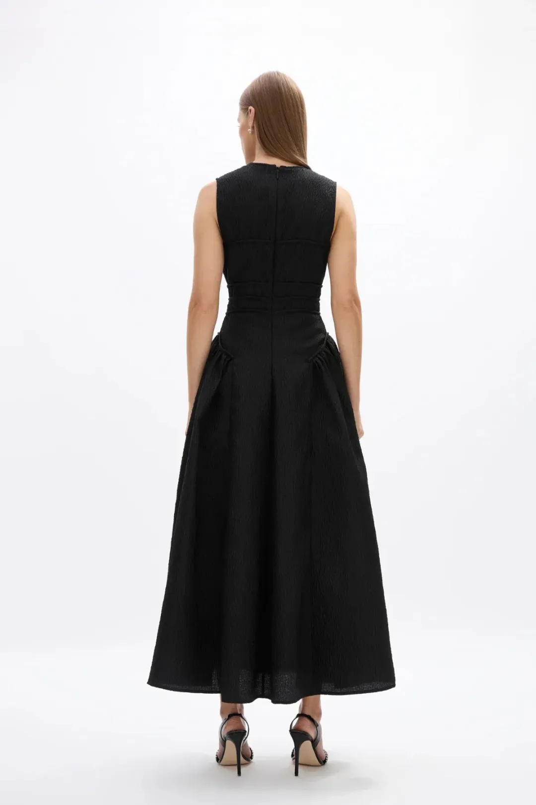 Rachel Gilbert Sophia Midi Dress Black Size AU 12 for rent on The Volte - main image