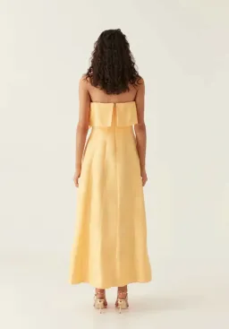 Aje Shallows Strapless Gown Yellow Size 10 for rent on The Volte - image 1