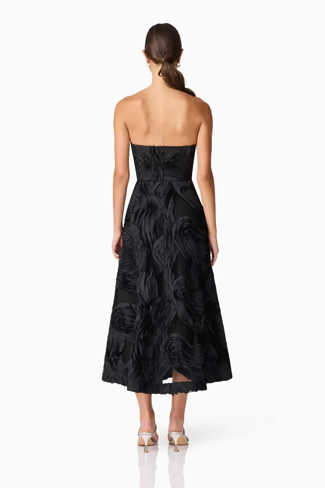 Elliatt Asher Sweetheart Midi Dress Black 8 for rent on The Volte - main image