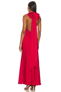 Evianna Gown in crimson , Red Size 8 for rent on The Volte - image 3