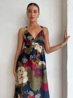 SIR THE LABEL BONITA V NECK GOWN FLORAL SIZE 1/AU 8 for rent on The Volte - image 4
