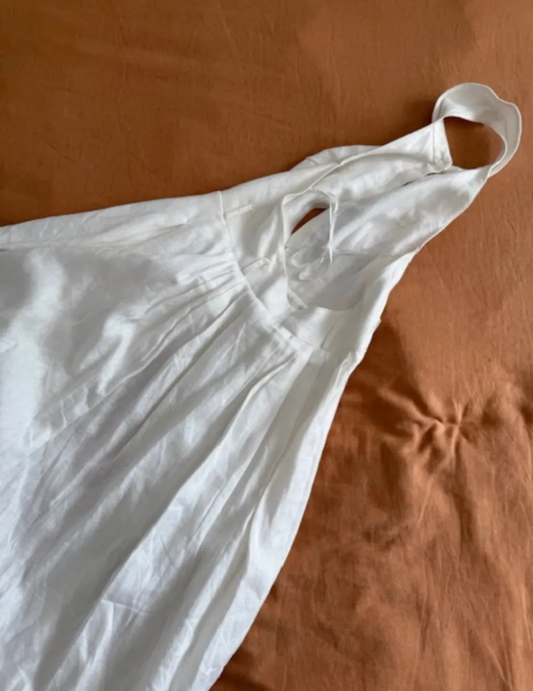 Zimmermann Primrose Halter Dress White for rent on The Volte - main image