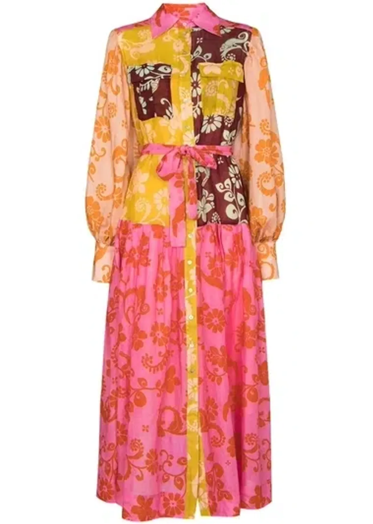 Alemais Luis Dress Multi Patchwork Dress for rent on The Volte - main image