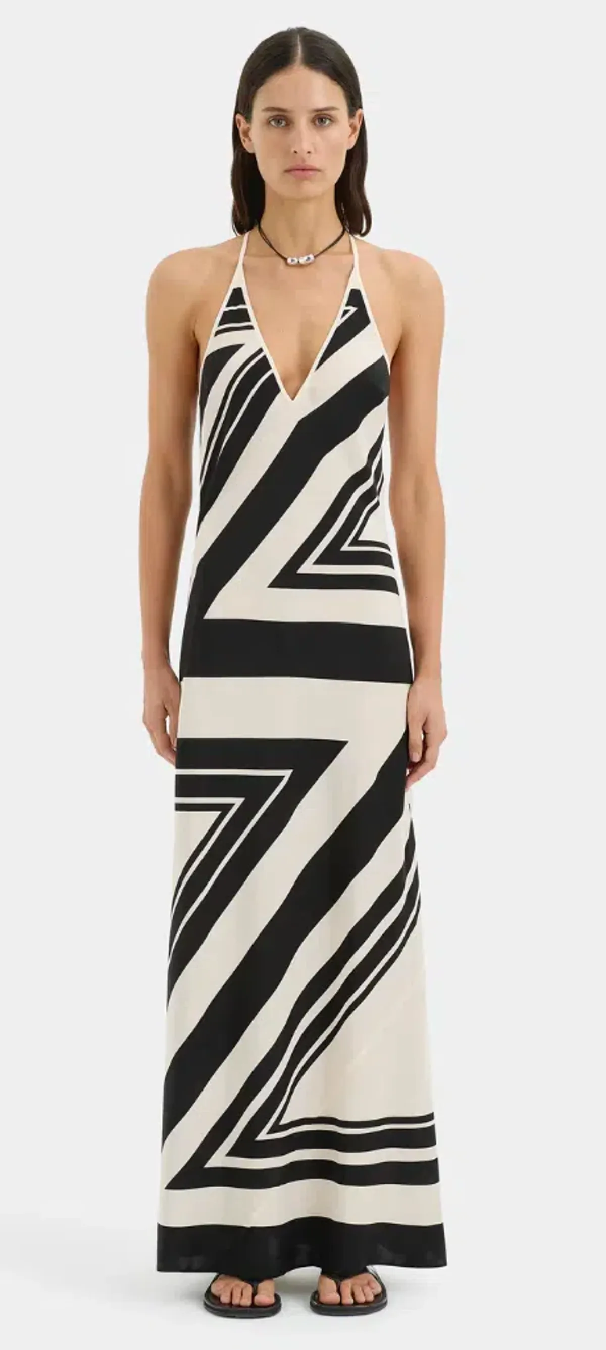 Sir Pietra V Neck Slip Dress Size 1 for rent on The Volte - main image