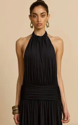 Arcina ori, SANTINA DRESS BLACK, maxi, size 8  for rent on The Volte - image 3