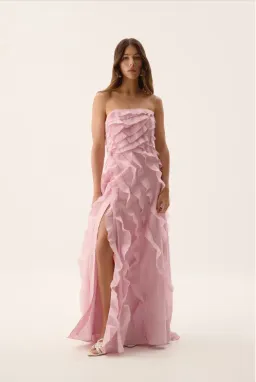 Aje Allairie Maxi Gown - Chalk Pink for rent on The Volte - image 1