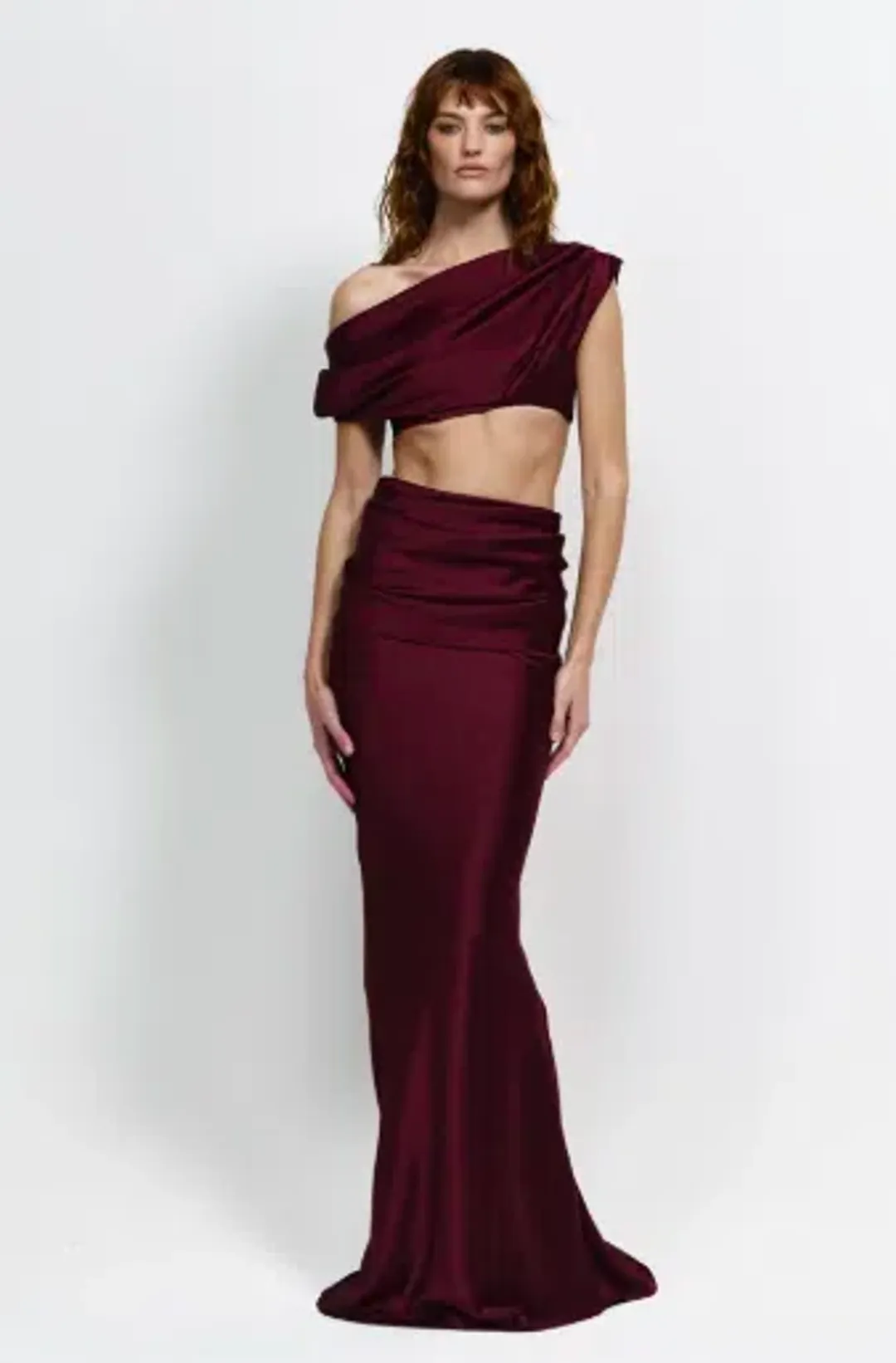 Effie Kats Perez Set Maxi Burgundy Size 10  for rent on The Volte - main image