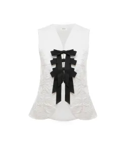 Lovaan Demi Top Recycled Poly Taffeta White Size 6 for rent on The Volte - image 6