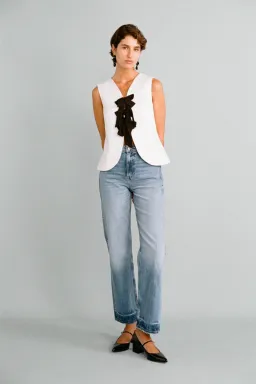Lovaan Demi Top Recycled Poly Taffeta White Size 8 for rent on The Volte - image 1