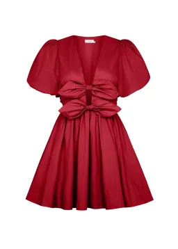 Lovaan Devon Mini Dress Cherry Red Size 10 for rent on The Volte - image 2
