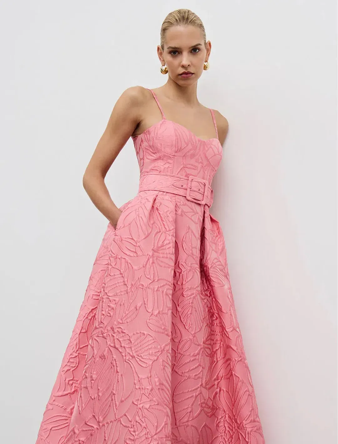 Rebecca Vallance Petra Midi Dress; size 8 for rent on The Volte - main image