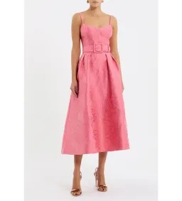 Rebecca Vallance Petra Midi Dress Pink Size 10 for rent on The Volte - image 1