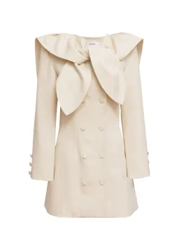 Lovaan Evelyn Mini Dress Poly Linen Spandex Meringue Size 12 for rent on The Volte - image 6