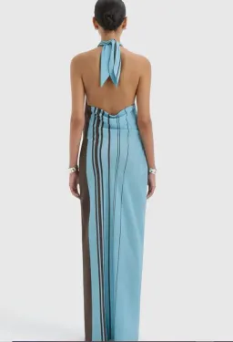 Sir Rioja Halter Scarf Maxi Dress Size 1/8 for rent on The Volte - image 2