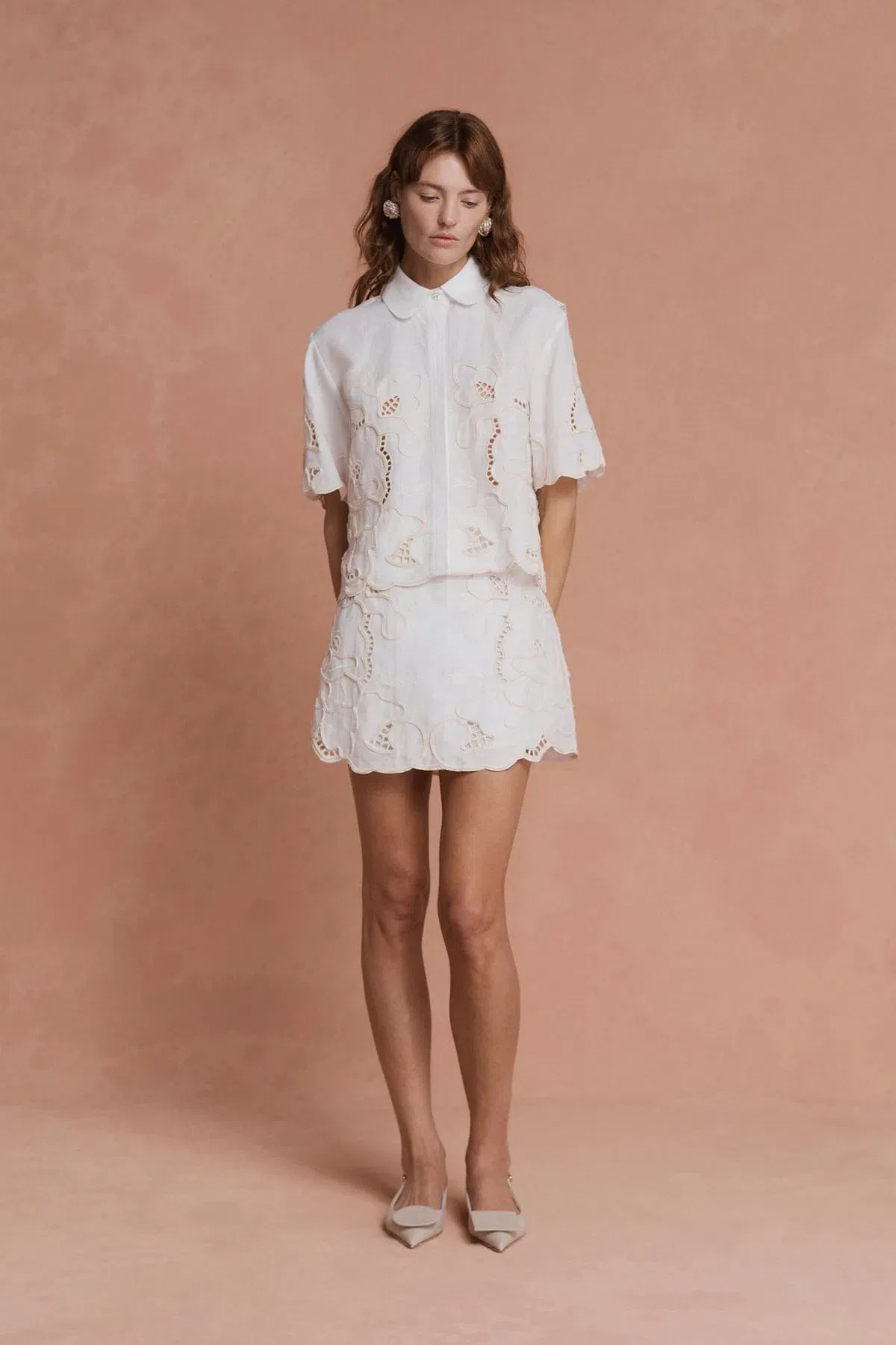 Lovaan Milicent Skirt White Size 8 for rent on The Volte - main image
