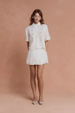 Lovaan Milicent Skirt White Size 12 for rent on The Volte - image 1