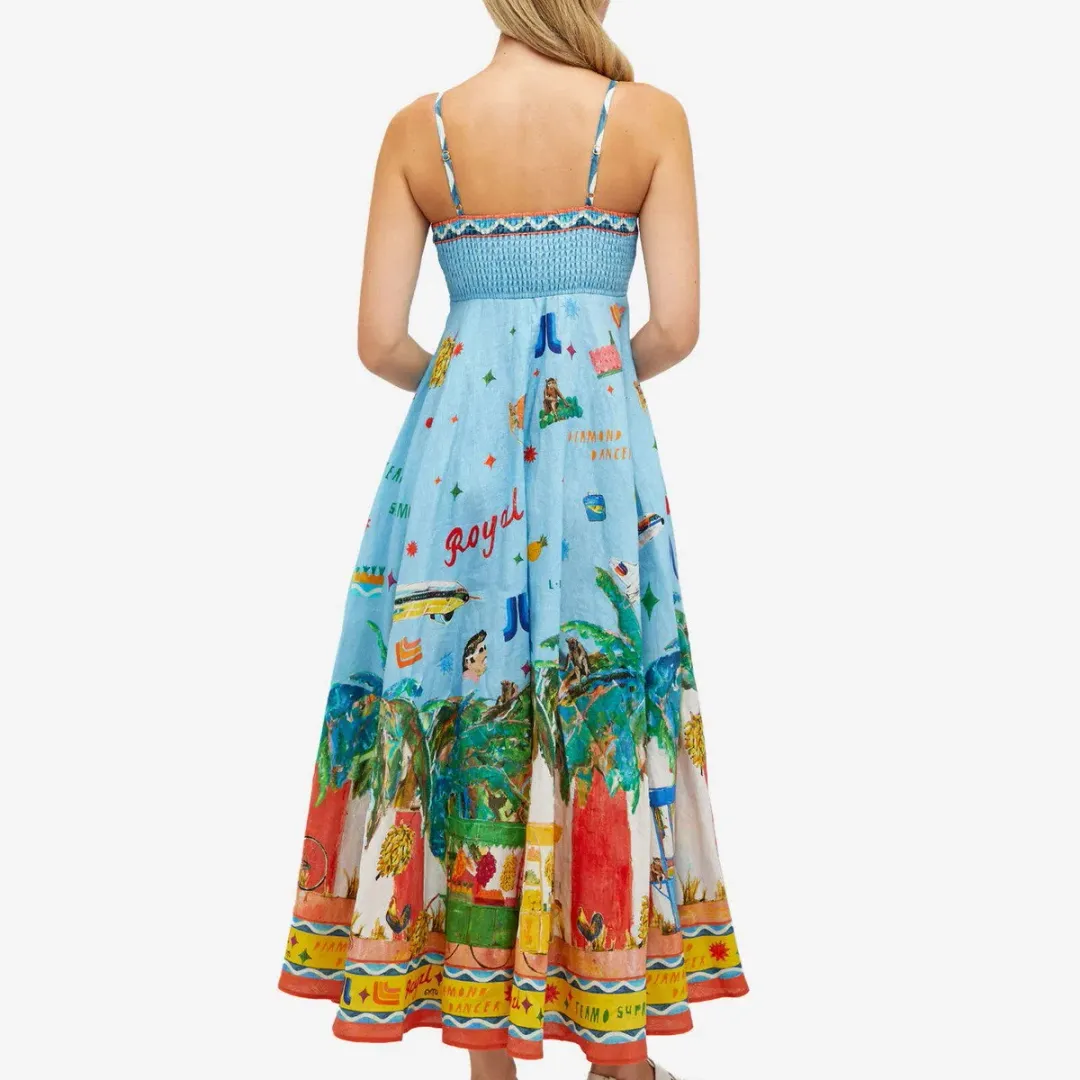 ALEMAIS All Aboard Midi Sundress Size 10 AU for rent on The Volte - main image